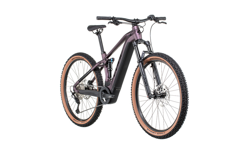 Cube horské elektrokolo STEREO HYBRID 120 RACE smokylilac black